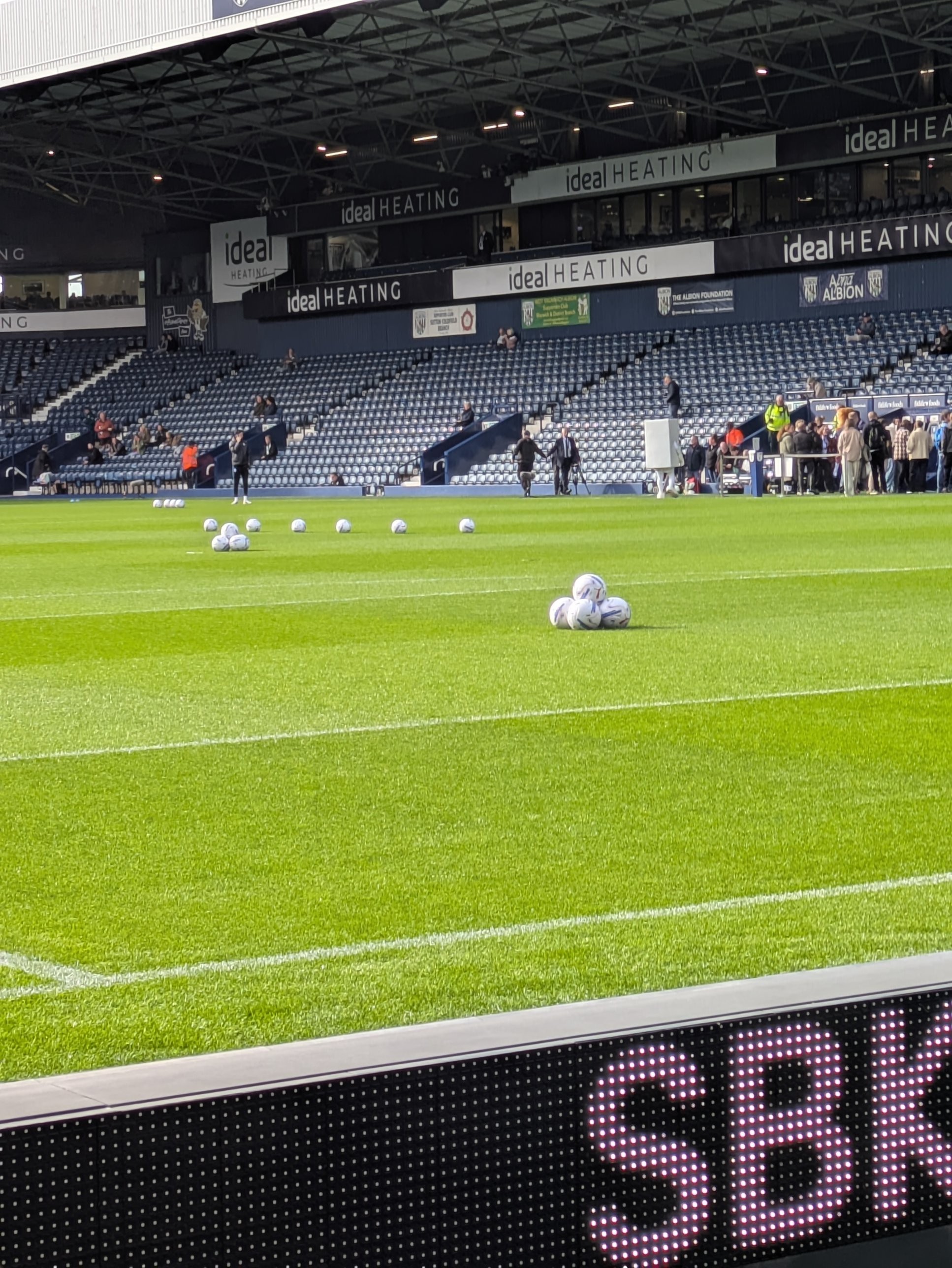 Match balls laid out pitch-side before West Brom v Birmingham City