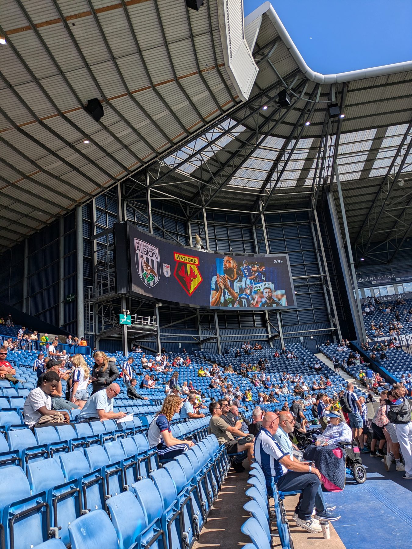 View from the stands ahead of West Brom versus Watford