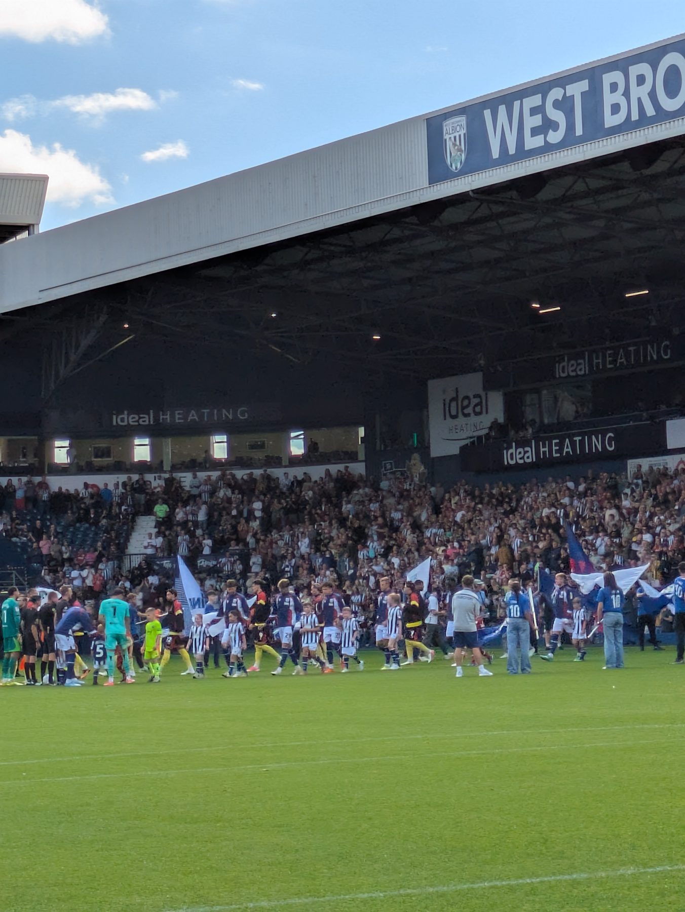 Teams walking out at The Hawthorns, September 2026